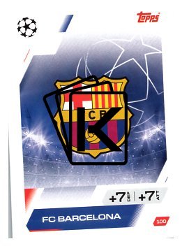 fotbalová kartička 2025-26 Topps Match Attax UCC 100 Team Logo (FC Barcelona)
