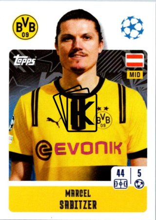 2024-25 Topps Champions League 130 Marcel Sabitzer (Borussia Dortmund)