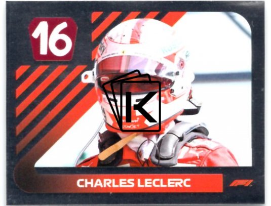 samolepka 2021 Topps Formule 1 Helmet 132 Charles Leclerc Ferrari