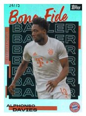 fotbalová kartička 2025-26 Topps Team set FC Bayern Munchen Bona Fide Baller BB-4 Alphonso Davies Aqua /75