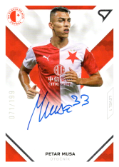 podepsaná fotbalová kartička SportZoo 2020-21 Fortuna Liga Signed Stars Level 1 SS1-26 Petar Musa SK Slavia Praha /199