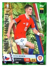 fotbalová karta Topps Match Attax EURO 2024 Green parallel GC8 Patrick Schick (Czech Republic