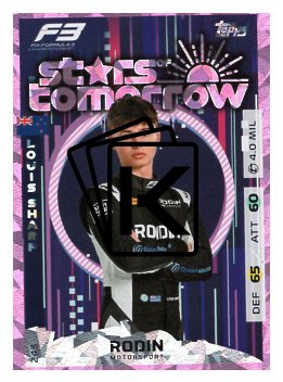2025 Topps Turbo Attax F1 Rodin Motorsport Stars of Tomorrow HP 243 Louis Sharp-Paralel Pink