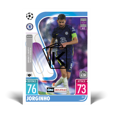 fotbalová kartička 2021-22 Topps Match Attax UEFA Champions League On Demand 014 Jorginho Chelsea FC