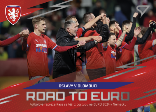 fotbalová kartička 2024 SportZoo Hrdí Lvi Road to EURO RE-18 oslavy v Olomouci