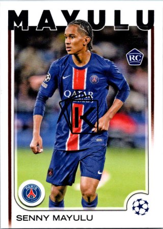 fotbalová kartička 2024-25 Topps UEFA Club Competitions Flagship 173 Senny Mayulu RC PSG