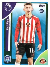 fotbalová kartička 2025-26 Topps  Premier League 349 Chris Rigg (Sunderland)  -  Rookie-PARALLEL Blue