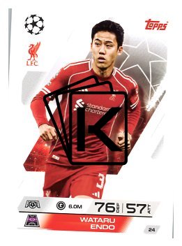 fotbalová kartička 2025-26 Topps Match Attax UCC 24 Wataru Endo (Liverpool)