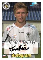 podepsaná fotbalová kartička 2014 MK FC Hradec Králové A15 Daniel Trubač RC