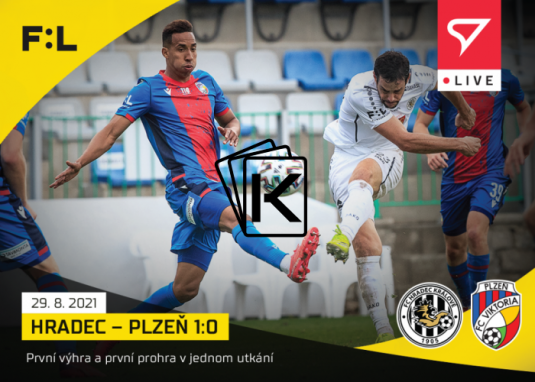 fotbalová kartička SportZoo 2021-22 Live L-024 FC Hradec Králové FC Viktoria Plzeň 1:0