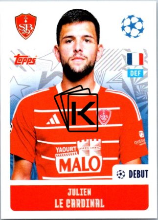 2024-25 Topps Champions League 372 Julien Le Cardinal (Stade Brestois 29)