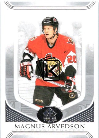Hokejová karta 2020-21 Upper Deck SP Legends Signature Edition 295 Magnus Arvedson - Ottawa Senators