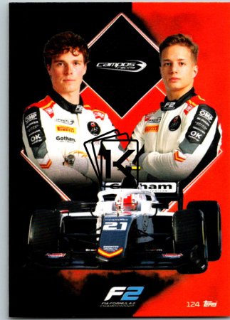 2021 Topps Formule 1 Turbo Attax 124 Team Card Campos Racing