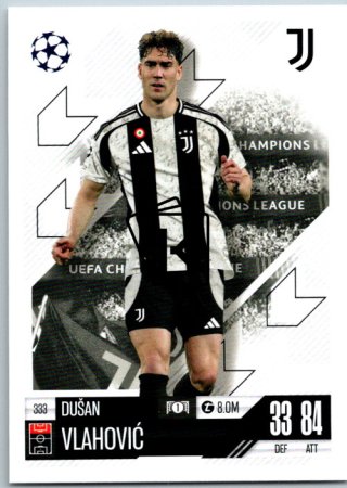fotbalová kartička 2024-25 Topps Match Attax UEFA Club Competitions 333 Dušan Vlahović (Juventus)
