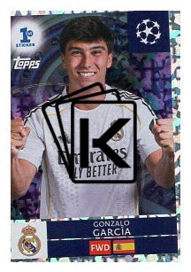 2025-26 Topps Champions League  Parallels Chrome 296 Gonzalo García (Real Madrid C.F.)