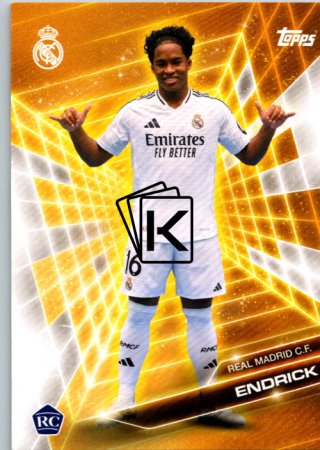 fotbalová kartička 2024-25 Topps Real Madrid CF Fan Set Golden Future GF-5 Endrick