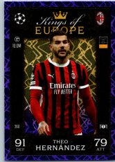 Fotbalová kartička 2024-25 Topps Match Attax EXTRA UEFA Club Competitions Kings of Europe 260.  Theo Hernández (AC Milan)
