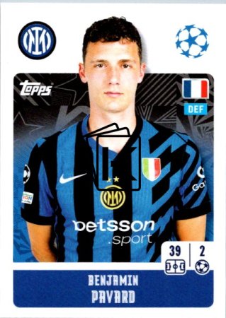 2024-25 Topps Champions League 188 Benjamin Pavard (FC Internazionale Milano)