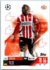 fotbalová kartička 2024-25 Topps Match Attax UEFA Club Competitions 256 Jordan Teze (PSV Eindhoven)