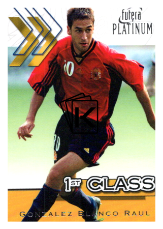 2001 Futera Platinum 1st Class 24 Gonzalez Blanco Raul Spain