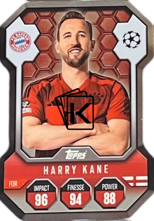 fotbalová kartička 2024-25 Topps Match Attax UEFA Club Competitions Topps Chrome Pro Elite SH11 Harry Kane (FC Bayern München)