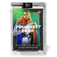 2023-24 Topps Now VW-2 Victor Wembanyama Youngest 5x5 Game San Antonio Spurs