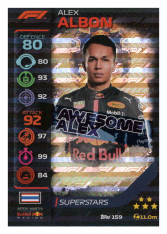 2020 Topps Formule 1 Turbo Attax 159 Race Superstar Alex Albon Aston Martin Red Bull