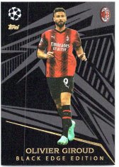 Fotbalová kartička 2023-24 Topps Match Attax UEFA Club Competitions Black Edge Edition 499 Olivier Giroud AC Milan
