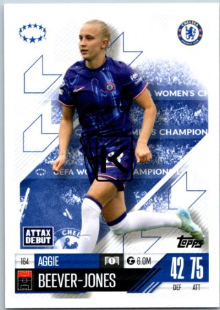 Fotbalová kartička 2024-25 Topps Match Attax EXTRA UEFA Club Competitions UWCL Cards 164.  Aggie Beever-Jones (Chelsea)