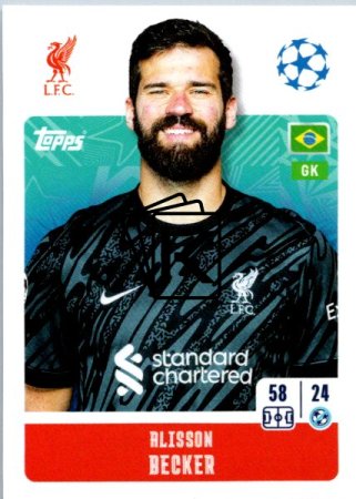 2024-25 Topps Champions League 261 Alisson Becker (Liverpool)