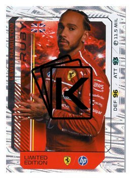 2025 Topps Turbo Attax F1 Scuderia Ferrari Limited Edition Ruby LE1 Lewis Hamilton