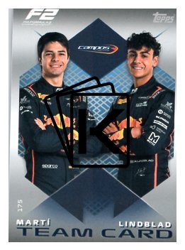 2025 Topps Turbo Attax F1 Campos Racing F2 Teams  175  Martí/Lindblad