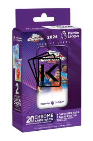 2025-26 Topps Chrome Premier League Tin Box