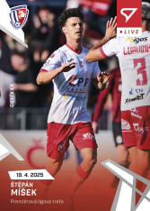 fotbalová kartička 2024-25 SportZoo Chance Liga Live L-51 Štěpán Míšek Pardubice