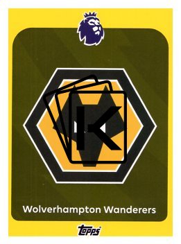 fotbalová kartička 2025-26 Topps  Premier League 289 Wolverhampton Wanderers  - Team Logo -PARALLEL Yellow