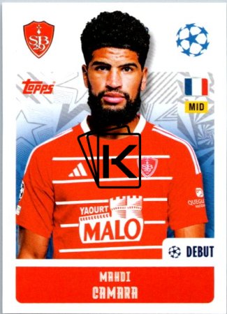 2024-25 Topps Champions League 375 Mahdi Camara (Stade Brestois 29)