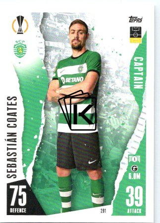 Fotbalová kartička 2023-24 Topps Match Attax UEFA Club Competitions 291 Sebastián Coates Sporting Clube de Portugal