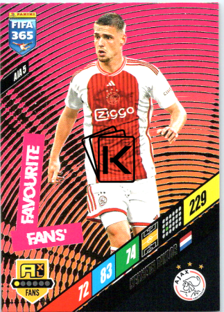 fotbalová karta Panini FIFA 365 2024 Adrenalyn XL AJA5 Kenneth Taylor AFC Ajax Fans' Favourite