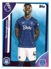 fotbalová kartička 2025-26 Topps  Premier League 135 Tim Iroegbunam (Everton)-PARALLEL Blue
