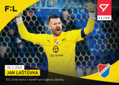 fotbalová kartička SportZoo 2021-22 Live L-100 Jan Laštůvka FC Baník Ostrava