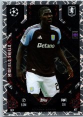 Fotbalová kartička 2024-25 Topps Match Attax EXTRA UEFA Club Competitions Midfield Shield 309 Amadou Onana (Aston Villa)