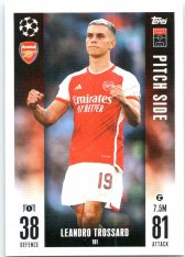 2023-24 Topps Match Attax EXTRA UEFA Club Competition Pitch Side 101 Leandro Trossard (Arsenal)