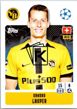 2024-25 Topps Champions League 437 Sandro Lauper (BSC Young Boys)