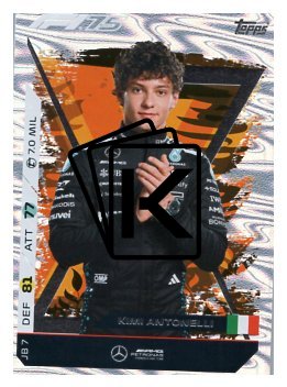 2025 Topps Turbo Attax F1 Mercedes AMG JB7 Kimi Antonelli
