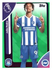 fotbalová kartička 2025-26 Topps  Premier League 87 João Pedro (Brighton & Hove Albion)-PARALLEL Green
