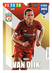 Fotbalová kartička Panini Adrenalyn XL FIFA 365 - 2020 Team Mate 35 Virgil Van Dijk Liverpool FC
