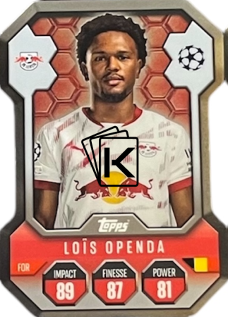 fotbalová kartička 2024-25 Topps Match Attax UEFA Club Competitions Topps Chrome Pro Elite SH12 Loïs Openda (RB Leipzig)