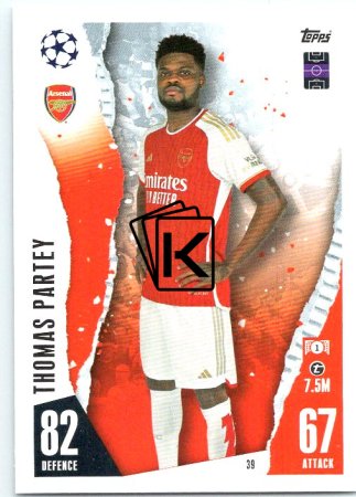 Fotbalová kartička 2023-24 Topps Match Attax UEFA Club Competitions 39	Thomas Partey Arsenal