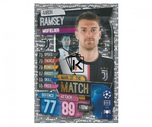 Fotbalová kartička 2019-2020  Topps Champions League Match Attax -  Man of the Match Aaron Ramsey Juventus