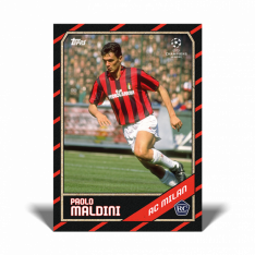 Fotbalová kartička Topps Lost Rookie Paolo Maldini AC Milan